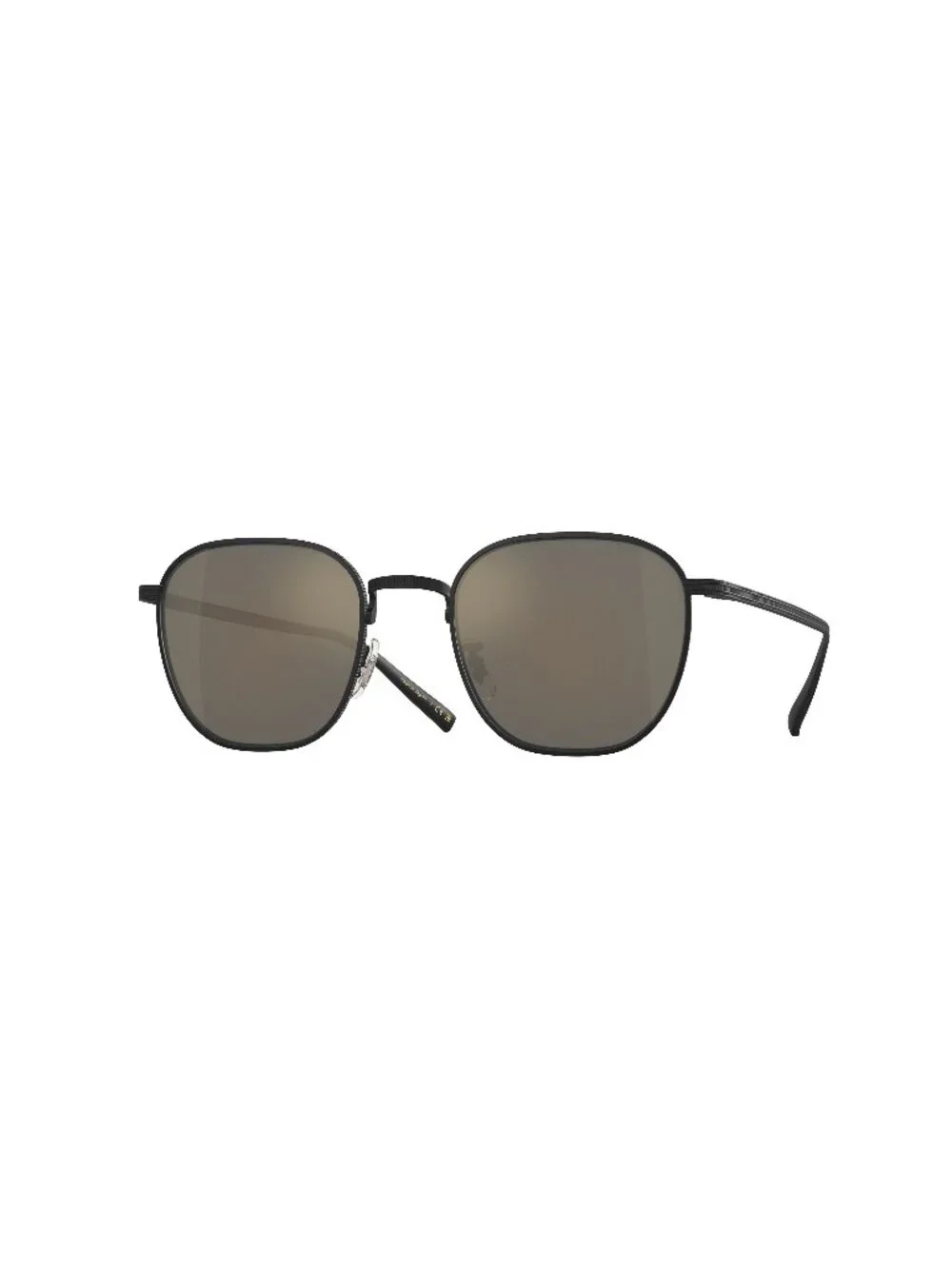 New Oliver Peoples Unisex Sunglasses Black Square Grey Lens Titanium Frame RYNN